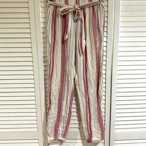 American Eagle striped joggers